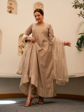 Amber Chanderi Kurta Set with Dupatta and Pants